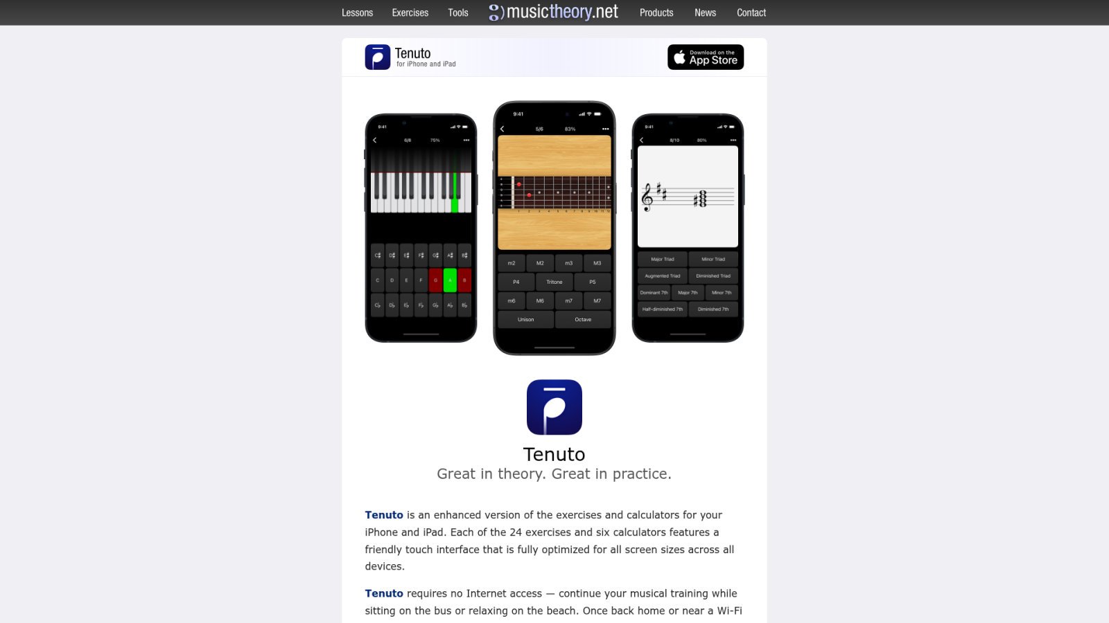 Tenuto : la maîtrise des fondamentaux théoriques sur mobile